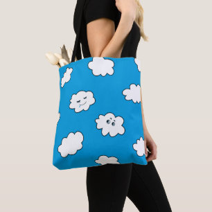 Blauer Himmel Cartoon Wolken Tasche