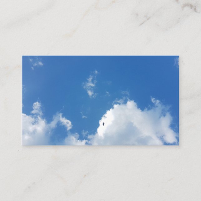 Blauer Himmel-geschwollenes Weiß bewölkt Visitenkarte (Vorderseite)