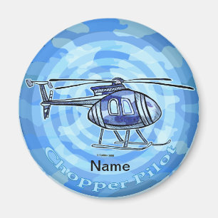 Blauer Himmel Hubschrauber Magnet
