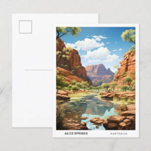 Blauer Himmel in Alice Springs Australien Reise  Postkarte