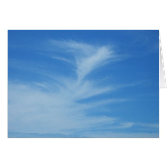 Blauer Himmel mit Abstrakten Wolken-Foto (Vorderseite (Horizontal))
