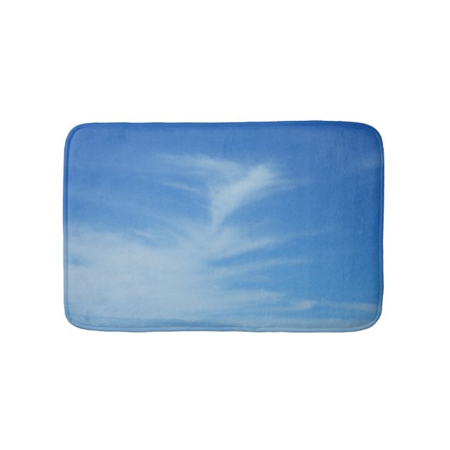 Blauer Himmel mit Abstrakten Wolken-Foto Badematte (Vorderseite)