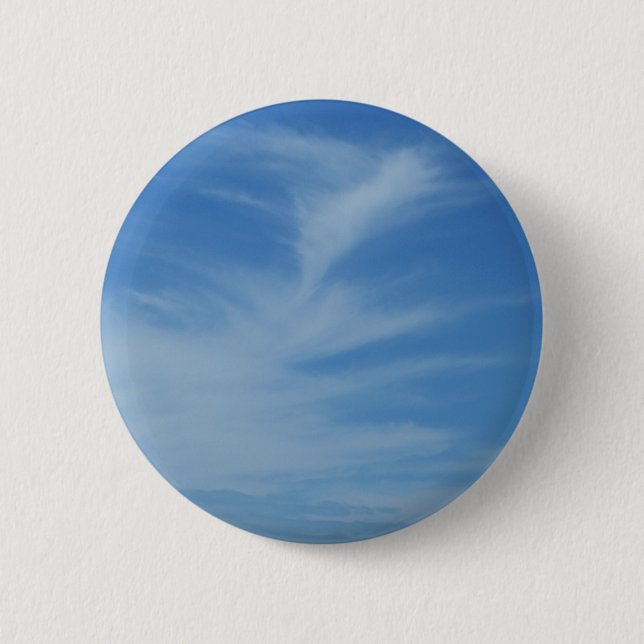 Blauer Himmel mit Abstrakten Wolken-Foto Button (Vorderseite)