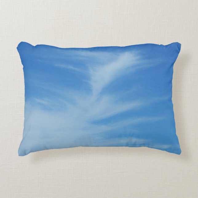 Blauer Himmel mit Abstrakten Wolken-Foto Dekokissen (Vorderseite)