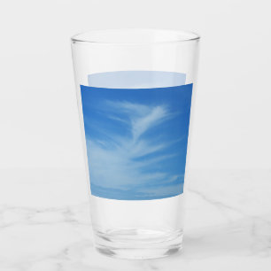 Blauer Himmel mit Abstrakten Wolken-Foto Glas