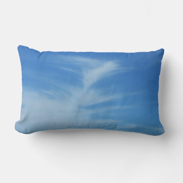 Blauer Himmel mit Abstrakten Wolken-Foto Lendenkissen (Vorderseite)