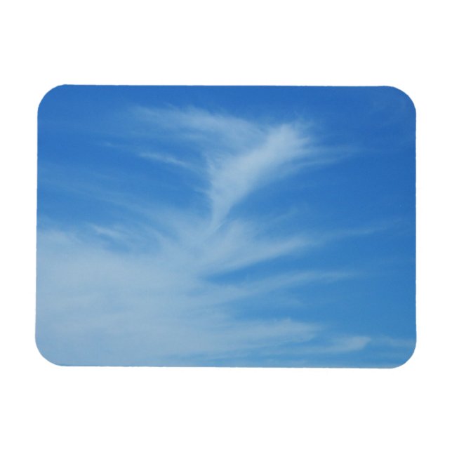 Blauer Himmel mit Abstrakten Wolken-Foto Magnet (Horizontal)
