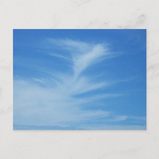 Blauer Himmel mit Abstrakten Wolken-Foto Postkarte (Vorderseite)