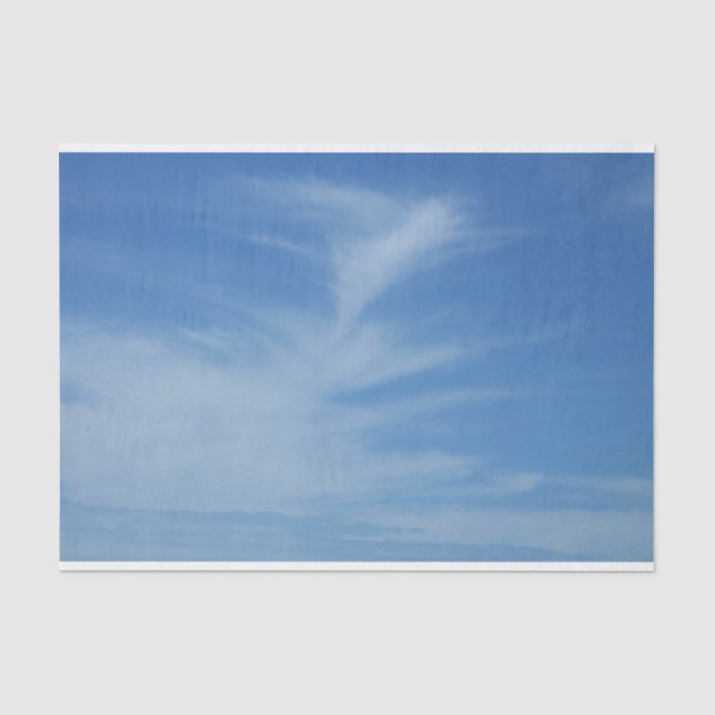 Blauer Himmel mit Abstrakten Wolken-Foto Seidenpapier (Vorderseite)