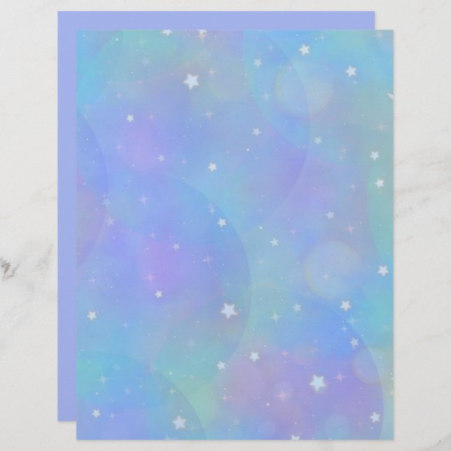 Blauer Himmel mit Sternen und Wolken (Vorne/Hinten)