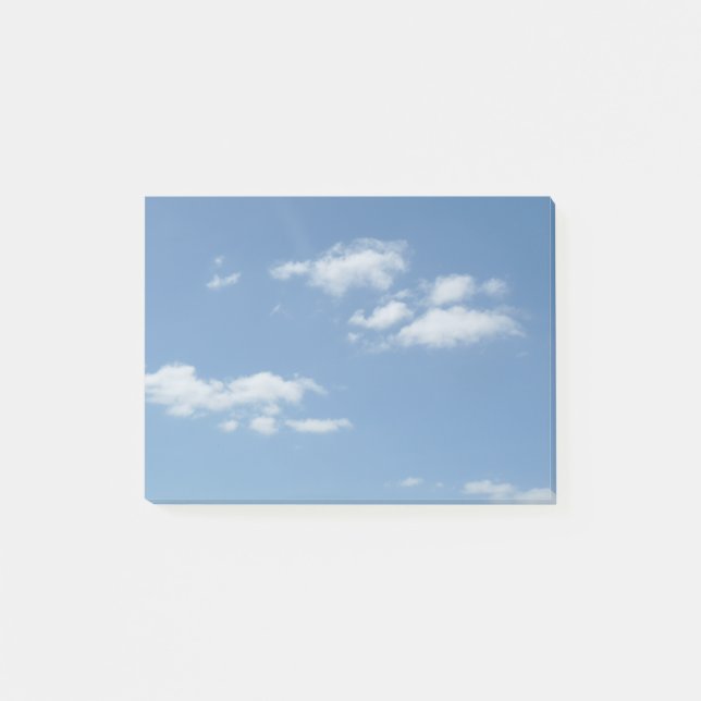 Blauer Himmel mit Weiß bewölkt Post-Itanmerkungen Post-it Klebezettel (Vorderseite)