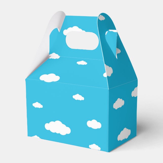 Blauer Himmel mit weißen Wolken Geschenkschachtel (Vorderseite)