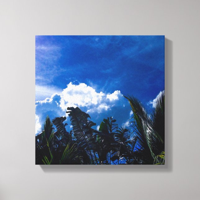 Blauer Himmel mit Wolken Leinwanddruck (Vorderseite)