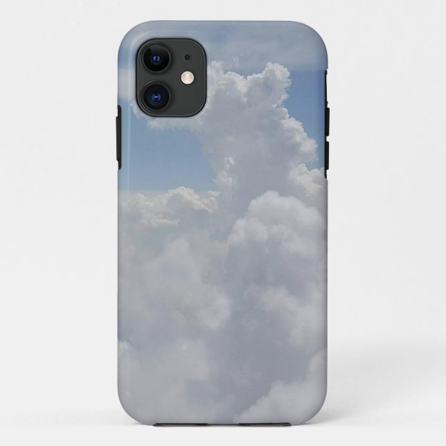 Blauer Himmel-Natur-weiße geschwollene Case-Mate iPhone Hülle (Rückseite)