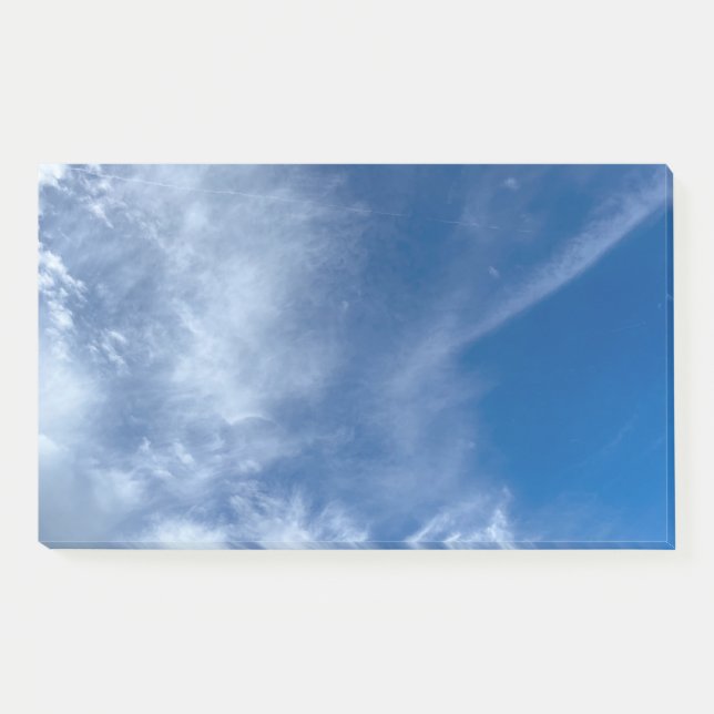 Blauer Himmel Post-it Klebezettel (Vorderseite)