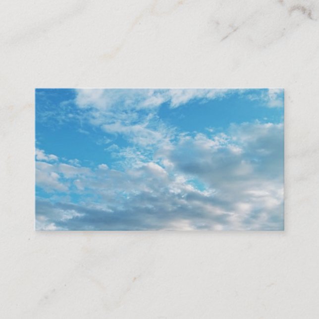 Blauer Himmel-themenorientiertes Geschäft, 3,5" x Visitenkarte (Vorderseite)