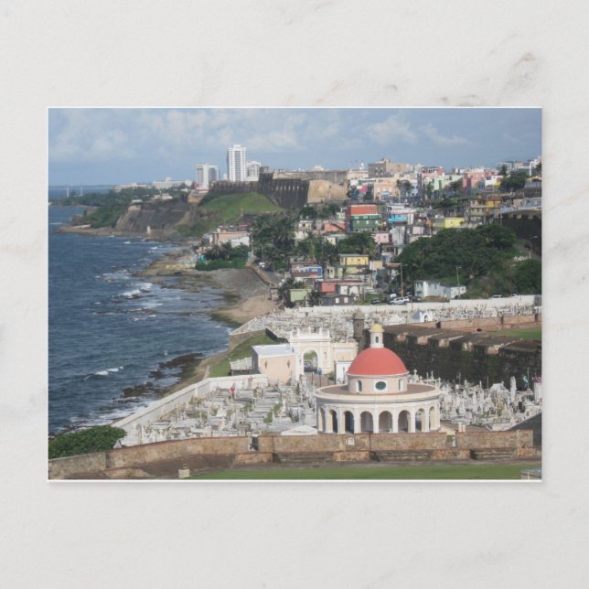 Blauer Himmel über San Juan, Puerto Rico Postkarte (Vorderseite)