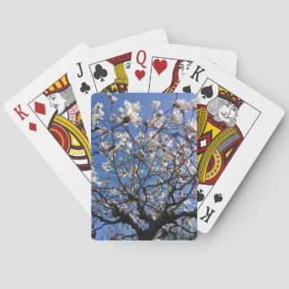 Blauer Himmel und Blüten spielen Karten Spielkarten