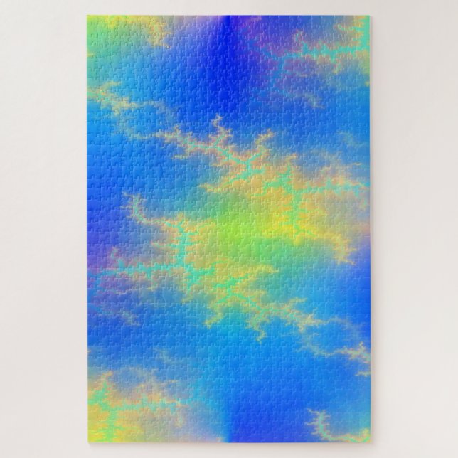 Blauer Himmel und goldgelbe Blitze (Vertikal)