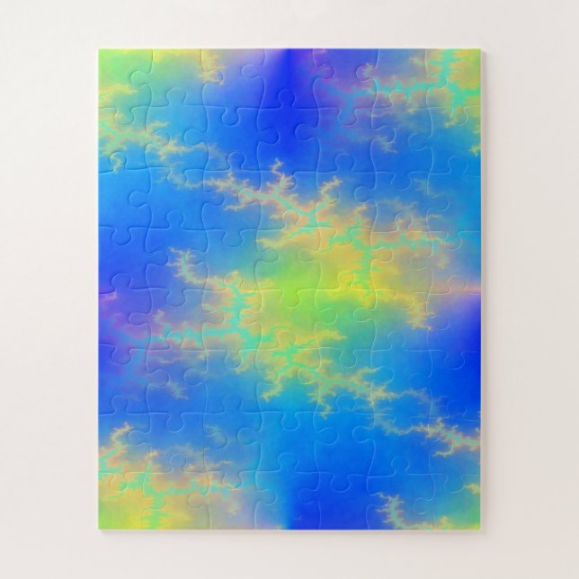 Blauer Himmel und goldgelbe Blitze (Vertikal)