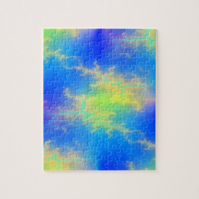 Blauer Himmel und goldgelbe Blitze (Vertikal)