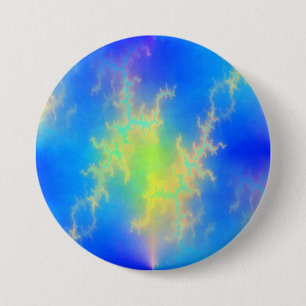 Blauer Himmel und goldgelbe Blitze Button