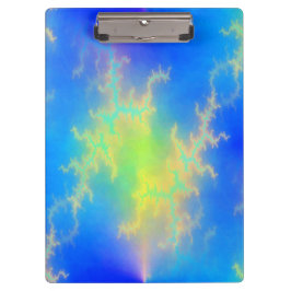 Blauer Himmel und goldgelbe Blitze Klemmbrett