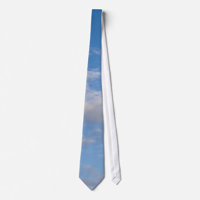 Blauer Himmel und weiße Wolken Krawatte (Vorderseite)
