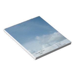 Blauer Himmel und weiße Wolken Notizblock