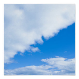 Blauer Himmel und weiße Wolken Poster