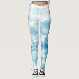 Blauer Himmel und Wolken Leggings