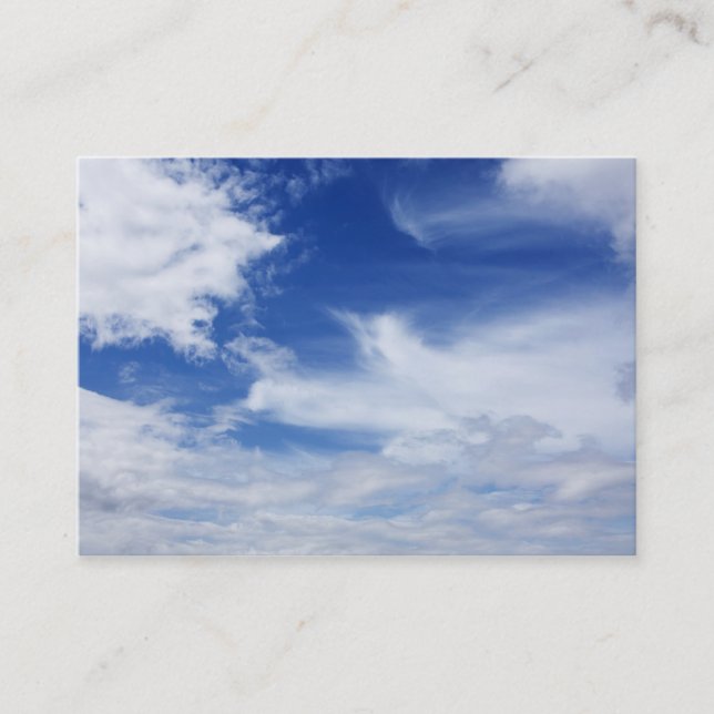 Blauer Himmel-Weiß bewölkt den besonders Visitenkarte (Vorderseite)