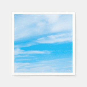 Blauer Himmel Weiße Wolken Elegantes Template Mode Serviette