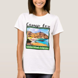 Blauer Himmel-weiße Wolken LagerFox im grünen Feld T-Shirt