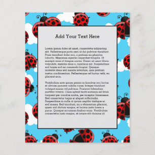 Blauer Himmel Weiße Wolken Rote Marienkäfer Käfer  Flyer