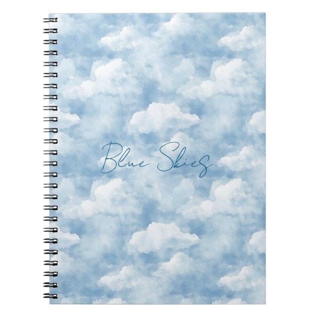 Blauer Himmel Wolken   Notizblock (Vorderseite)