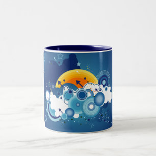 Blauer Himmel Zweifarbige Tasse