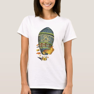 Blauer Himmelsluftballon T-Shirt