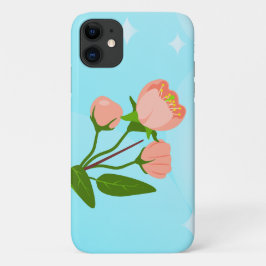 Blauer Himmelsverlauf mit blühendem Frühlingsarm Case-Mate iPhone Hülle