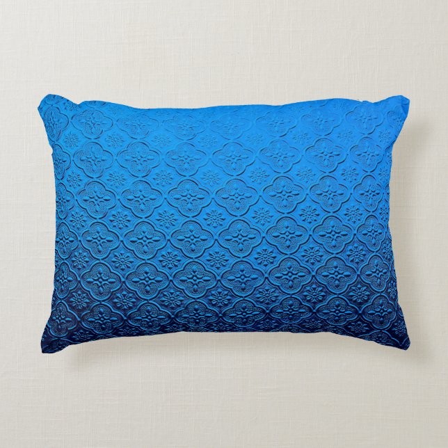 blauer Hintergrund Dekokissen (Vorderseite)