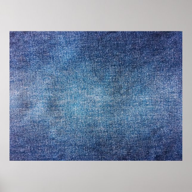 Blauer Hintergrund, Jeans Textur Hintergrund. T Poster (Vorne)
