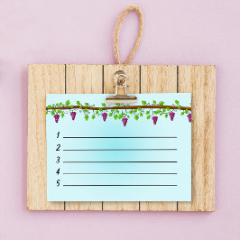 Blauer Hintergrund mit Reben 4" x 3" Post-it Klebezettel