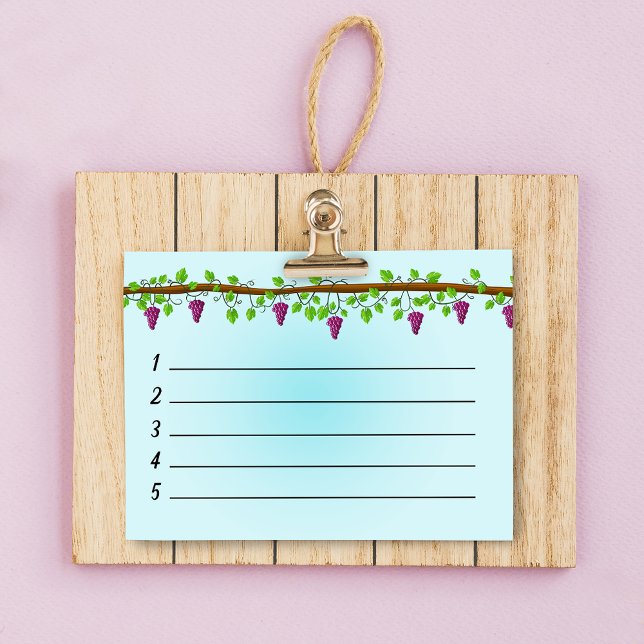 Blauer Hintergrund mit Reben 4" x 3" Post-it Klebezettel (Von Creator hochgeladen)