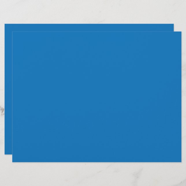 blauer Hintergrund mit schwarz-weißer Uhr Briefbogen (Vorne/Hinten)