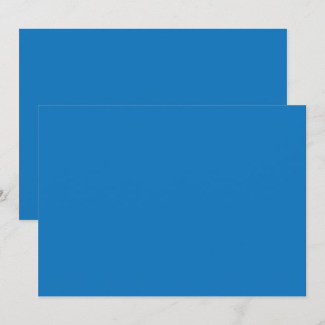 blauer Hintergrund mit schwarz-weißer Uhr Einladung (Vorne/Hinten)