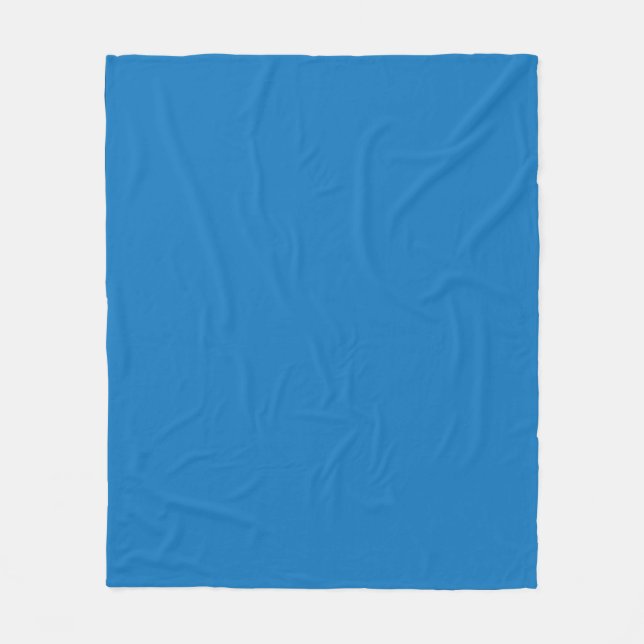 blauer Hintergrund mit schwarz-weißer Uhr Fleecedecke (Vorderseite)