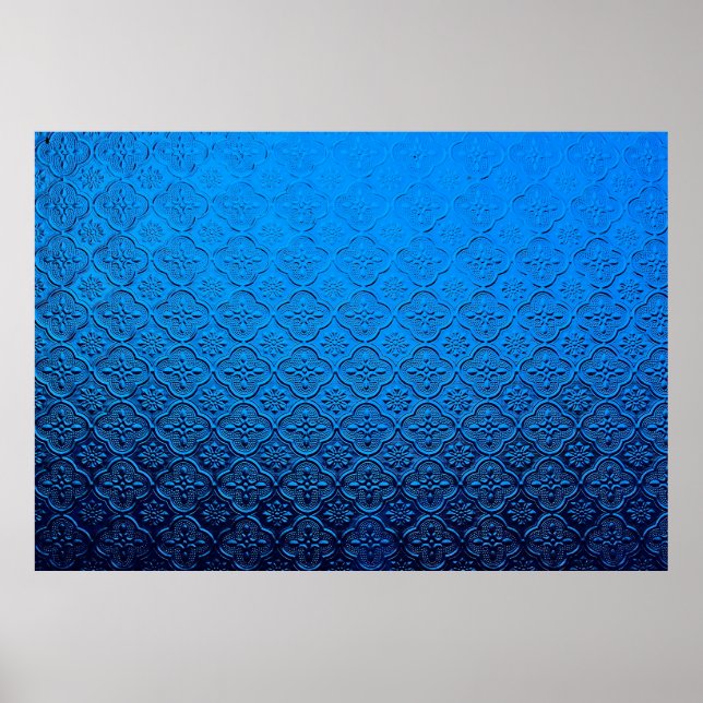 blauer Hintergrund Poster (Vorne)