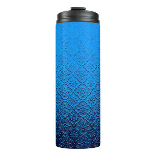 blauer Hintergrund Thermosbecher