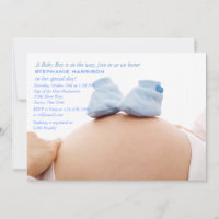 Blauer Hintern auf der Bly Baby Dusche Einladung