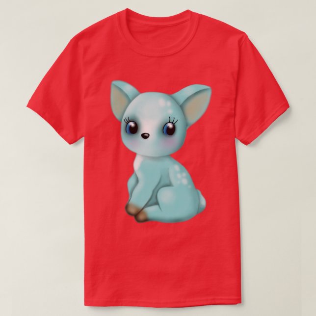 Blauer Hirsch T-Shirt (Design vorne)